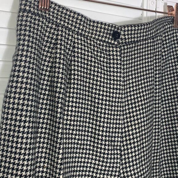 Vintage Houndstooth Wool Trousers Size 13/14 - Picture 5 of 16